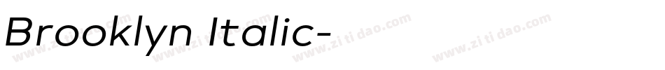 Brooklyn Italic字体转换